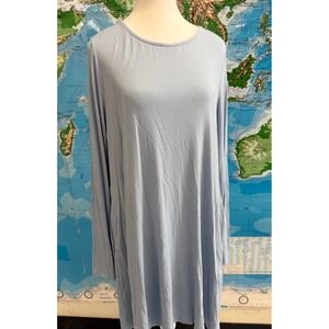Mittoshop Green Label Bamboo Viscose Long Sleeve Tunic/Dress Blue Large‎ NWT